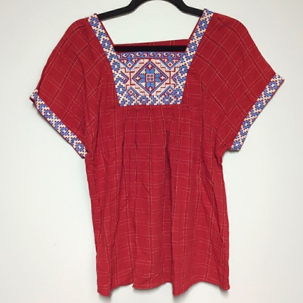 entro Rust Southwest Blouse